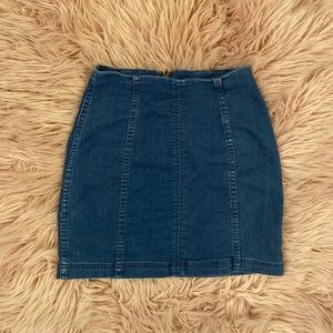 free people denim skirt